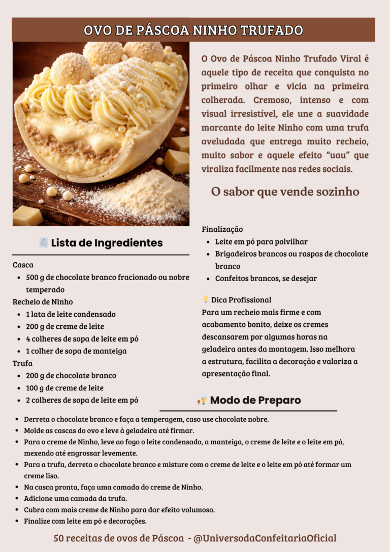 Ovo de Páscoa Ninho Trufado